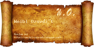 Weibl Ozsvát névjegykártya